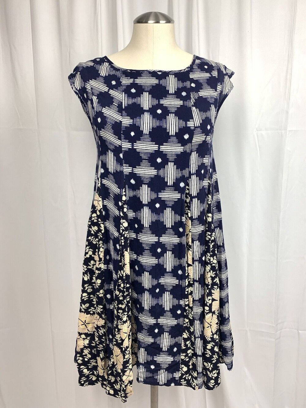 Anthropologie Dress Women’s Maeve Indiga Patchwork Boho Corset Tassel XS